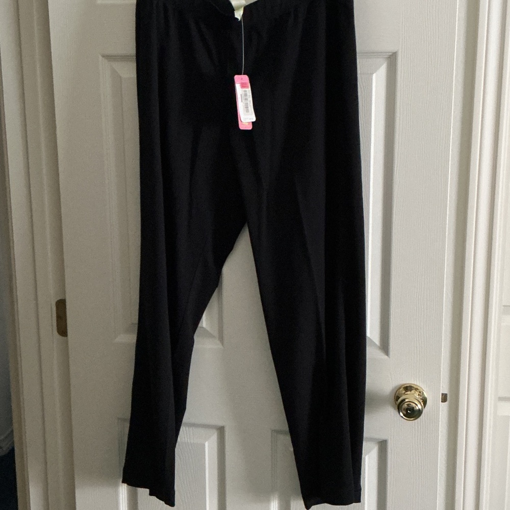 Black Straight Leg Women's Pants